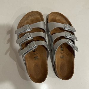 Birkenstock Florida Silver Sandals